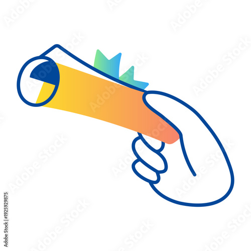 A drawing style icon depicting degree