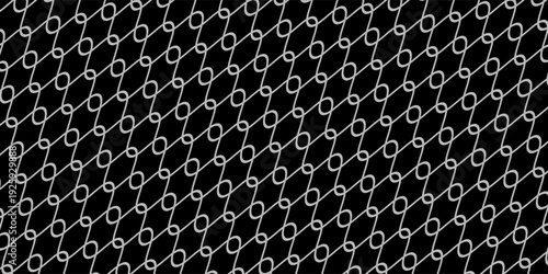 Fishing net seamless pattern. Soccer and football gates mesh. Fishnet texture. Basketball hoop and hockey net pattern. Sportswear texture. Chain link fence. Vector illustration on black background.
