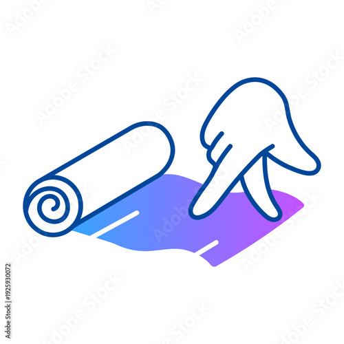 A sketchy style icon showing yoga mat