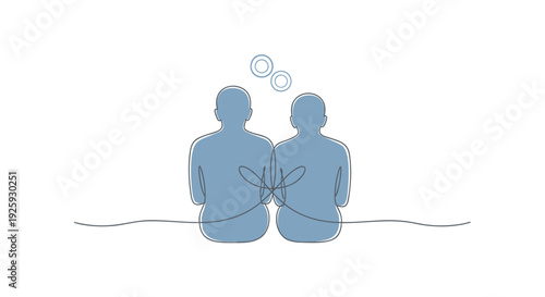 Connected people icon, tied with rope