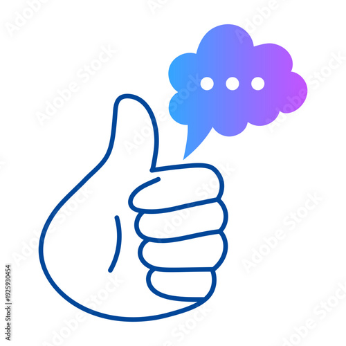 Doodle style icon depicting a done gesture 