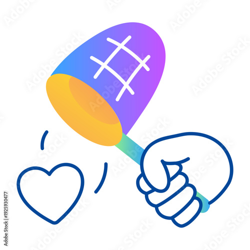 Doodle style icon showing reaction hunt