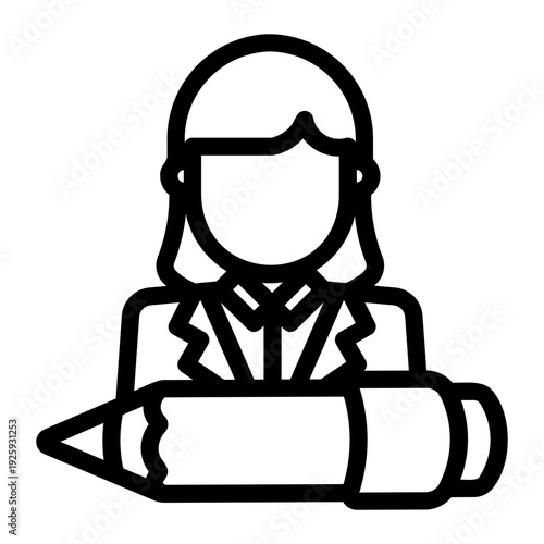writer Line Icon