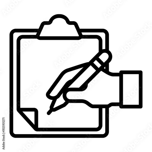 writing Line Icon