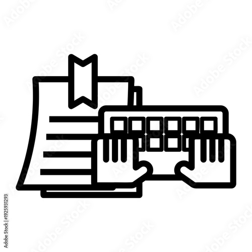 copywriting Line Icon