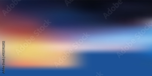 Grainy gradient background blue red yellow abstract glowing color wave black backdrop noise texture banner poster header design