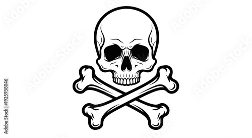 Black and White Skull and Crossbones.