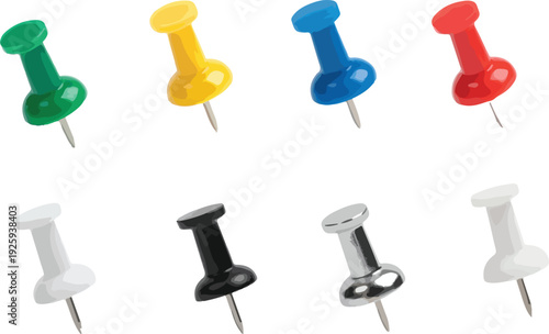 push pin isolated on white