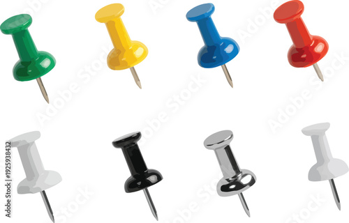 push pin isolated on white