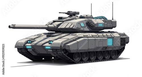 Detailed vector illustration set of military tanks shown in multiple side-view variations, including static and action poses. Clean, high-detail style suitable for editorial, educational, historical, 
