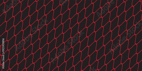 Seamless red and black overlapping woven pattern vector