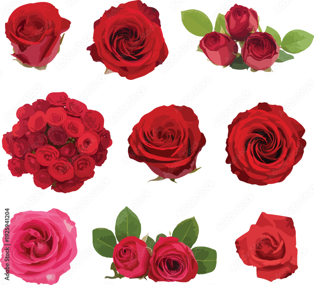 Fototapeta premium seamless pattern with red roses