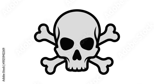 Skull and Crossbones Symbol Warning Danger.