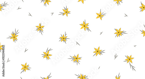 Yellow sparkler seamless pattern