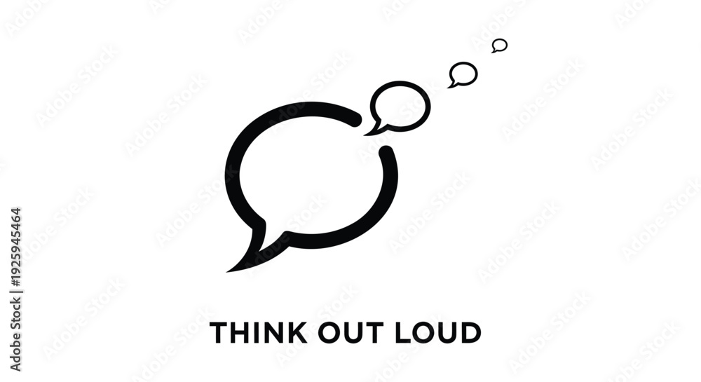 Obraz premium Think out loud icon