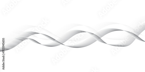 Minimal Modern Grayscale Wave Background With Turquoise and Black Flowing Lines, Smooth Curves, And Dynamic Motion Composition For Digital Graphics.