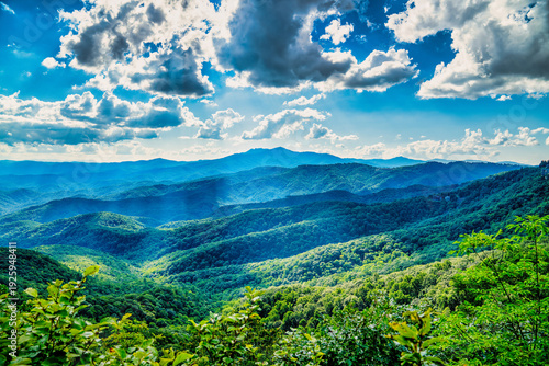Photography Dramatic Cloudscape Over Blue Ridge Mountains from Blowing Rock, NC