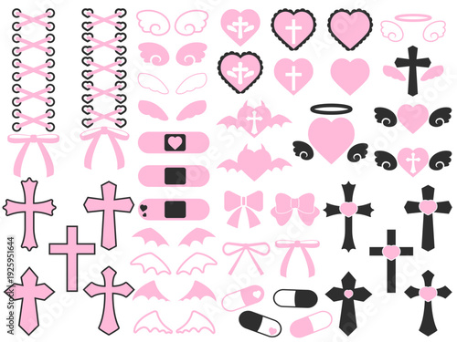 病みかわいいイラスト素材セット