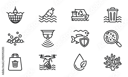 Slackline between trees for balance sport and outdoor leisure activity in nature