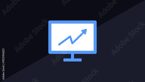 blue arrow sign on black background