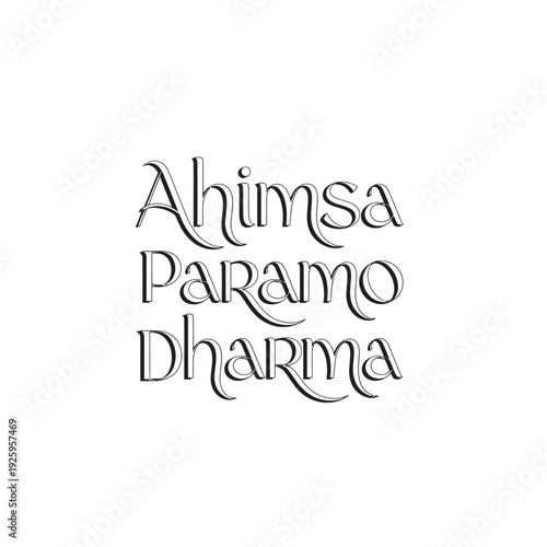 Celebrating Mahavir Jayanti with Ahimsa Paramo Dharma inscription symbolizing non-violence and spiritual growth in Jainism