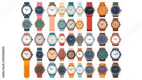 Decorative Water Fountain Vector Set – Garden and Park Fountain Collection