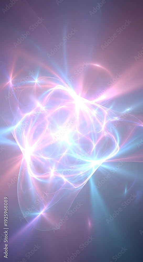 Fototapeta premium Vibrant Abstract Light Streams with Sparkling Flares and Glowing Energy