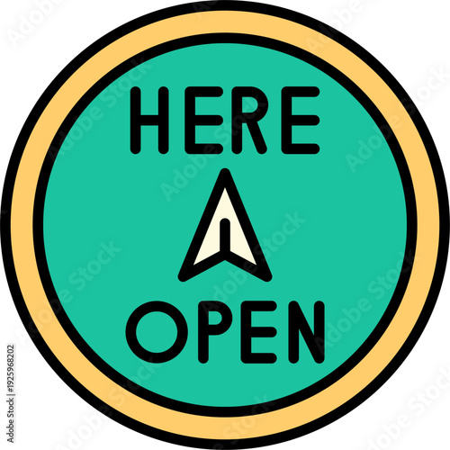 Open Here Icon