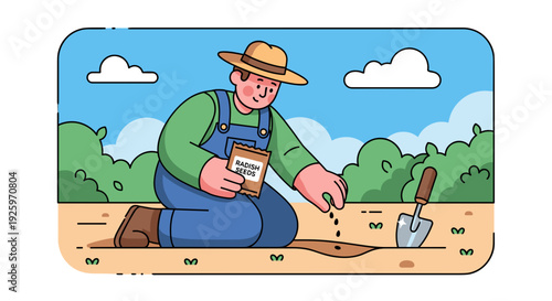 Farmer Planting Seeds in the Soil 3.