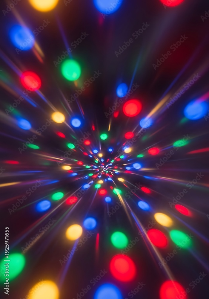 Fototapeta premium Colorful Lights in Motion - A Dynamic and Vibrant Display.