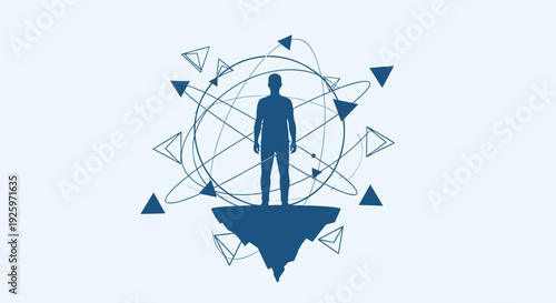 Business global strategy vector icon