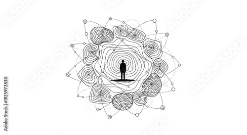Meditation and mindfulness vector icon