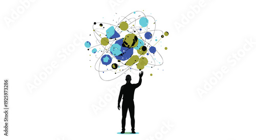 Businessman with creative idea vector