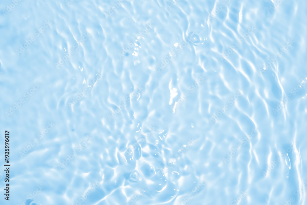 Obraz premium Abstract transparent water shadow surface texture natural ripple on blue background