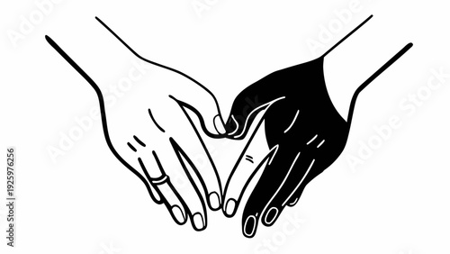 Hands clasped together in unity and support