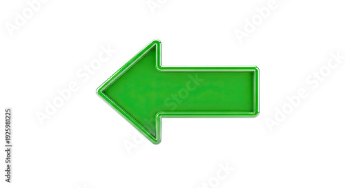 Free Download 3D Green Arrow Pointing Left - GFXLoad