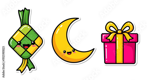 Ketupat crescent moon gift box.