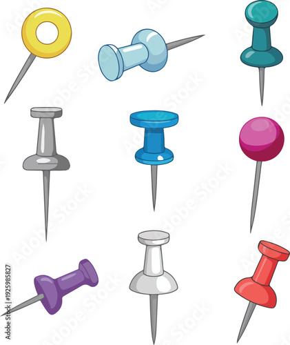 push pin isolated on white