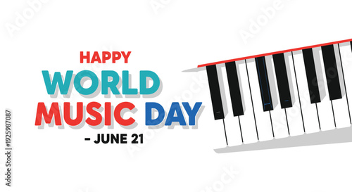 World Music Day keyboard graphic