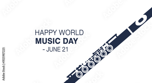 World Music Day flute icon