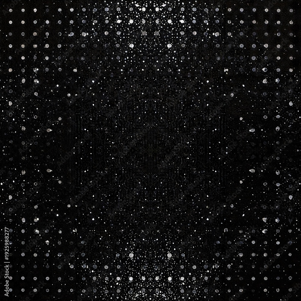 Obraz premium a deep black background scattered with small white dots, resembling a distant starry night sky