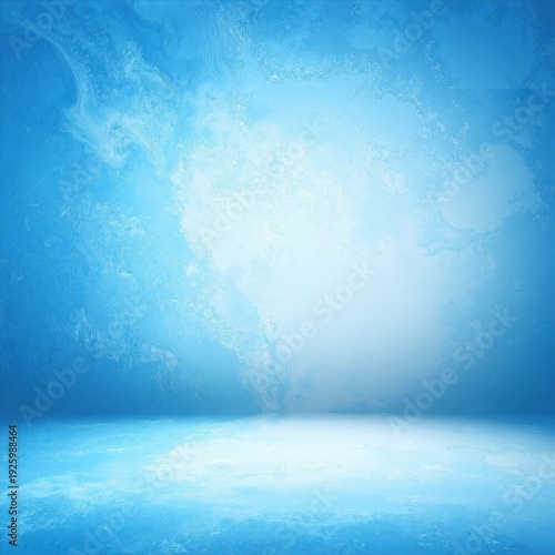 a soft blue background with scattered white spots resembling gentle snowflakes or distant stars