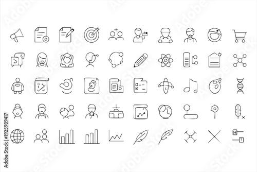 Learning and education line icons for e learning dashboards and school content design