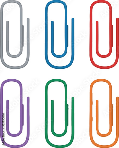 paper clips on white background
