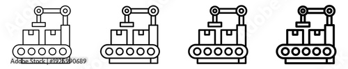 Conveyor Belt  Icon Set Different Style Collection