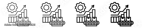 Production Metrics  Icon Set Different Style Collection