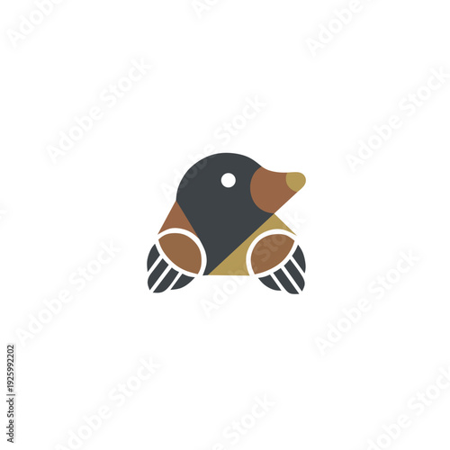Modern Geometric Gopher Mascot Logo Template for Business Identity