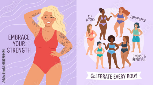 Embracing Body Positivity: Diverse Women Celebrate Self-Love, Confidence, and Strength Across All Body Types, Shapes, and Ethnicities