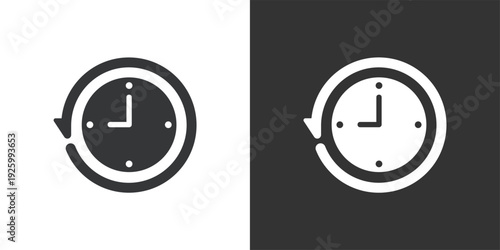 Time History icon. Solid glyph series icon