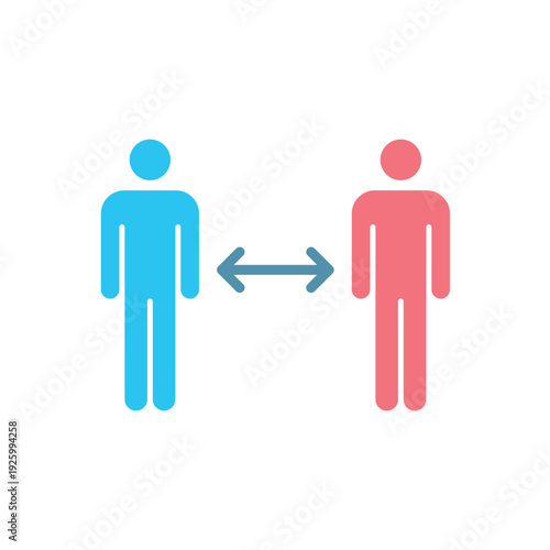 シンプルな人と人との関わりあいアイコン